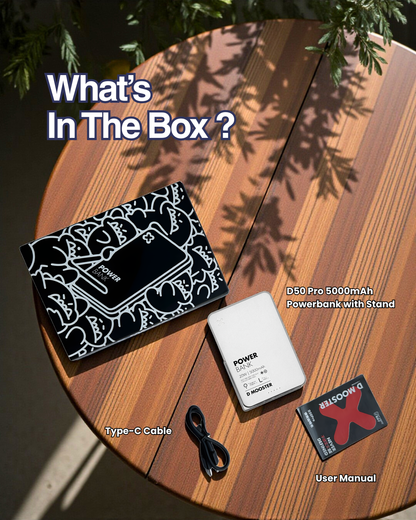 D50 Pro UltraThin Phonestand 5,000mAh Powerbank