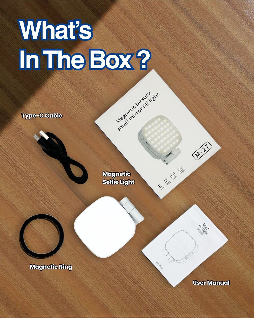 Magnetic Selfie Light With Mirror