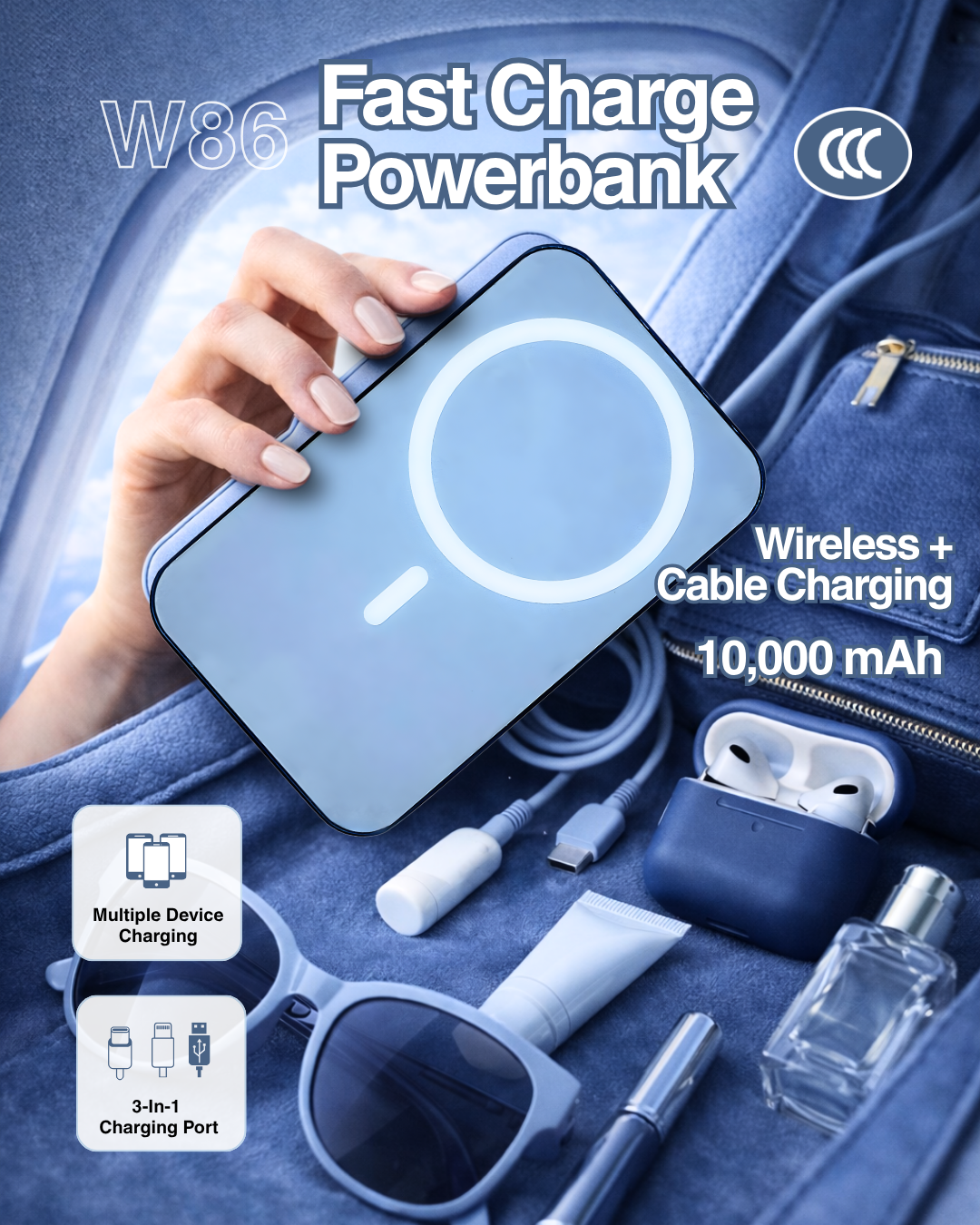 W86 Fast Charge 10,000mAh Powerbank