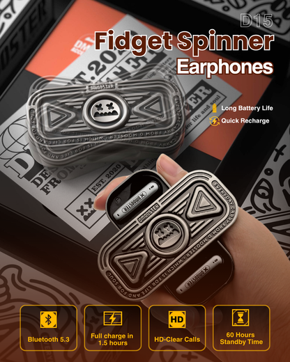 D15 Fidget Spinner Wireless Earphones