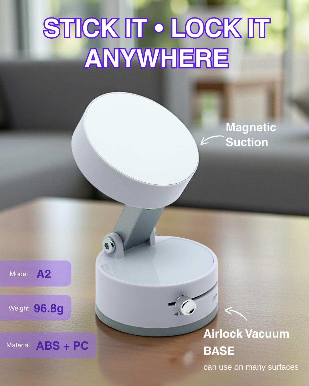 A2 Super Strong Vacuum Magnetic Phone Holder