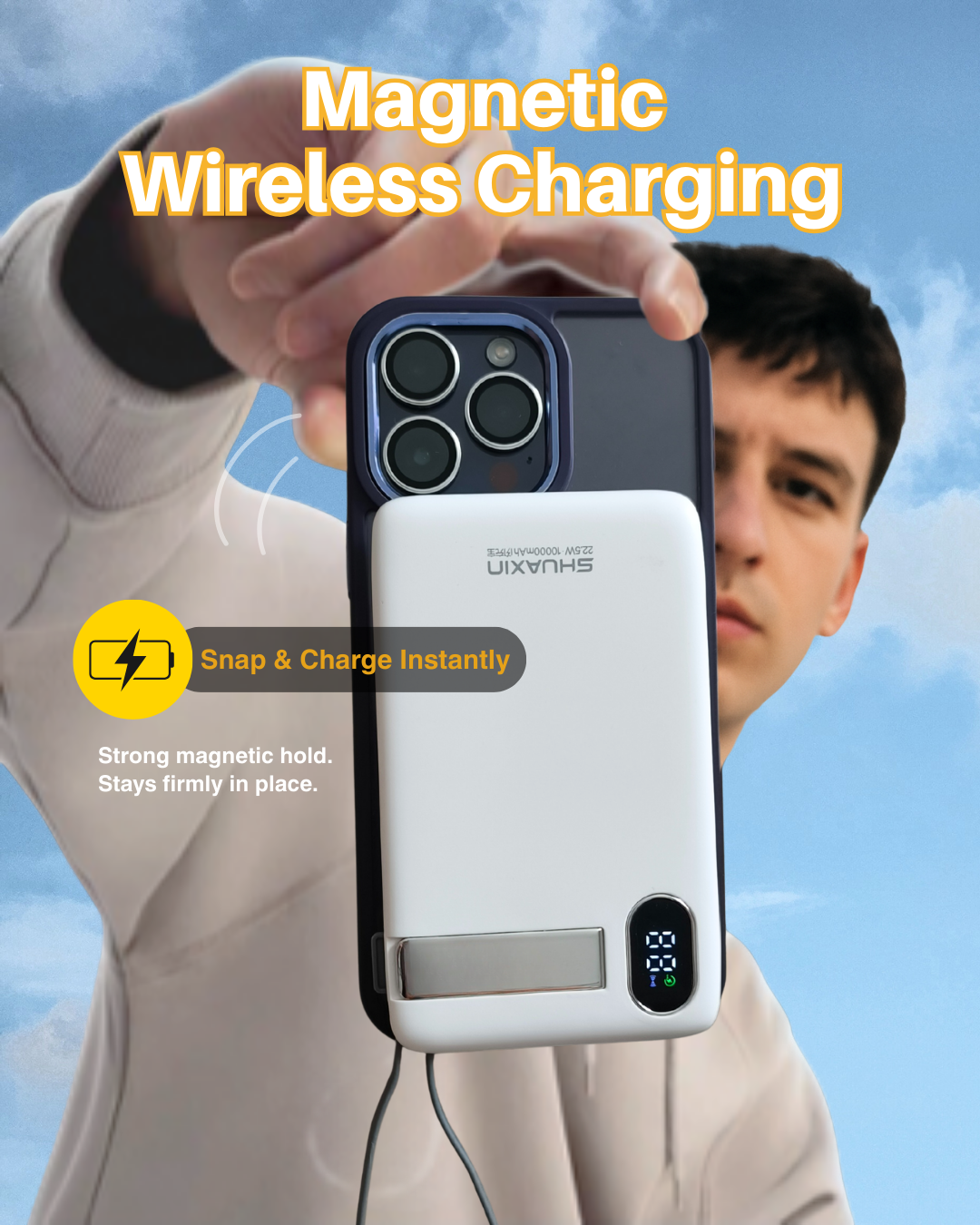 PN90 Certified Phone P-Watch Magnetic & Cable Powerbank (10000 mAH)