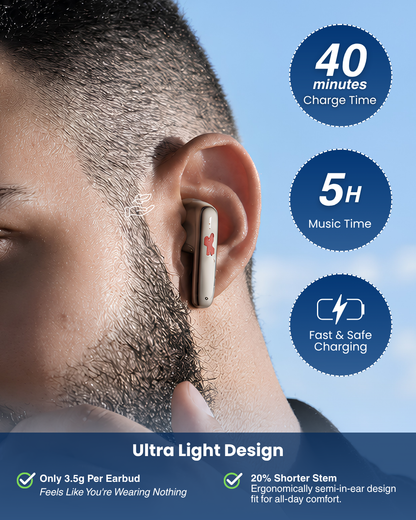 D03 CARRYON Noise Cancelling & Wireless Earbuds