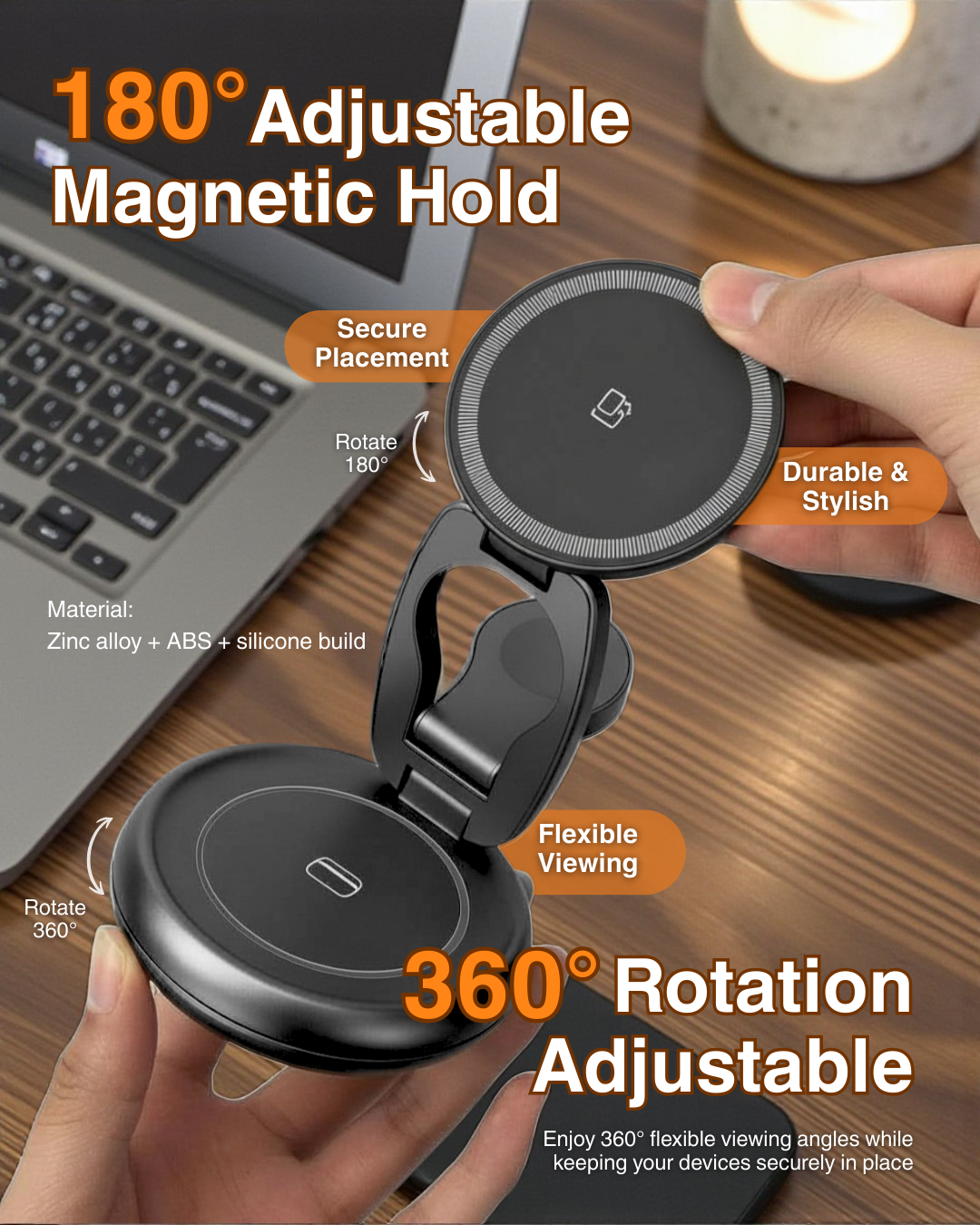 Desktop 3 in 1 Foldable Multi Charger