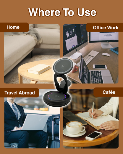 Desktop 3 in 1 Foldable Multi Charger