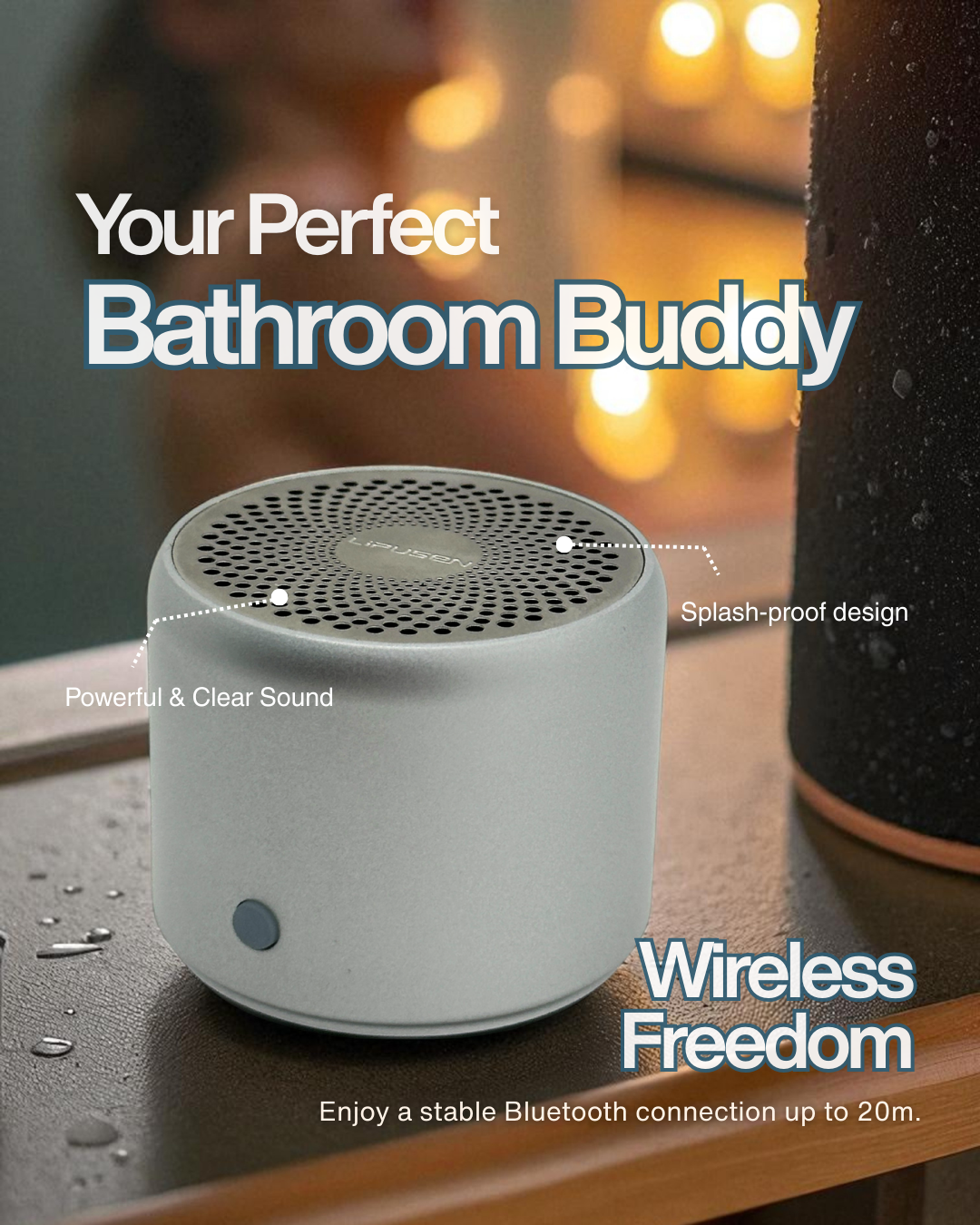 A106 Pro Splashproof Bluetooth Mini Speaker