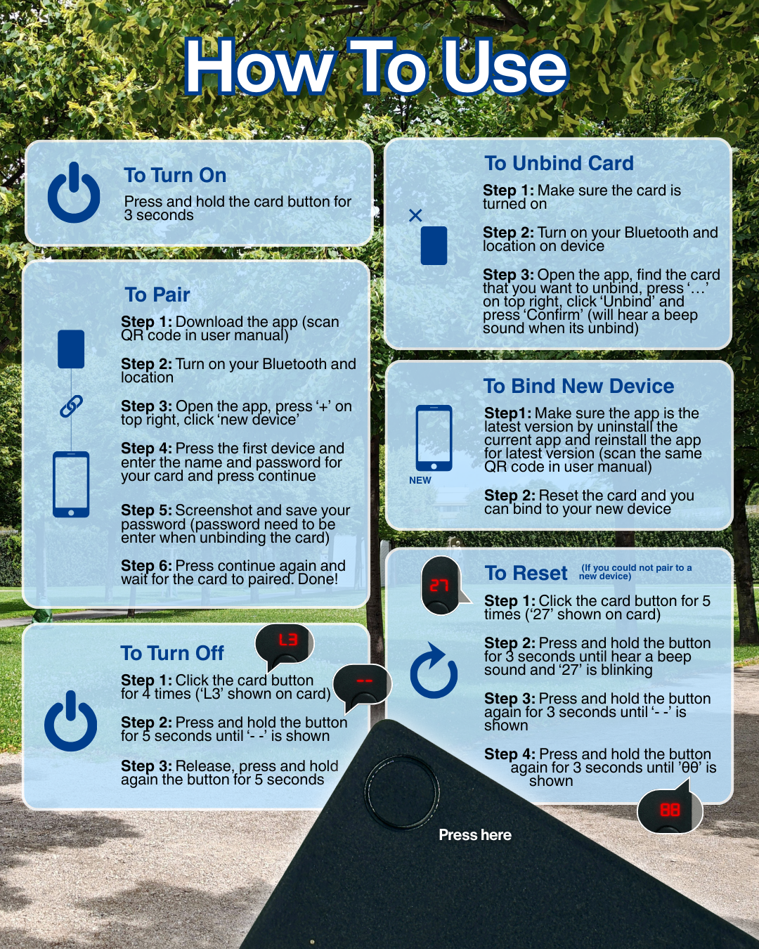 (Bundle) omy Tag Ultra-Slim GPS Tracking Card (IOS & Android)