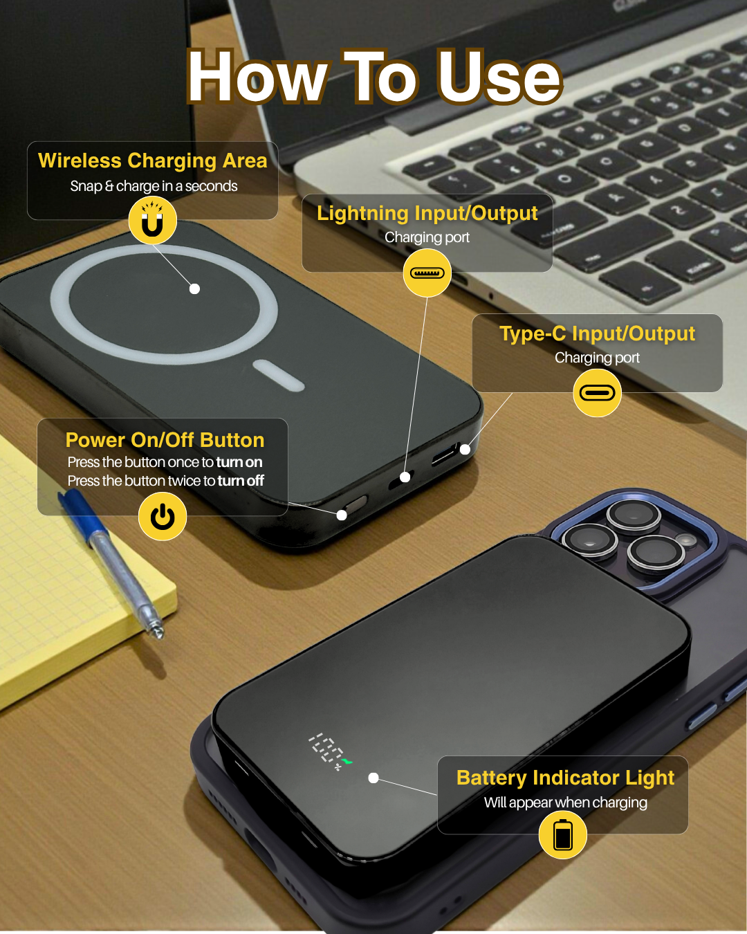 W85 Fast Charge 5000mAh Powerbank