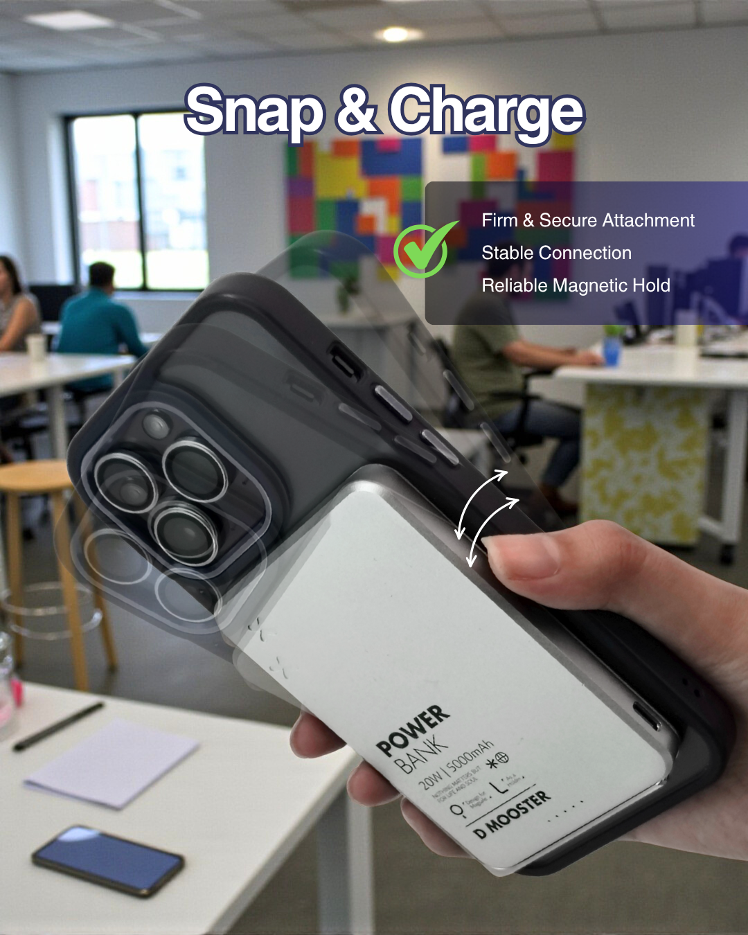 D50 Pro UltraThin Phonestand 5,000mAh Powerbank