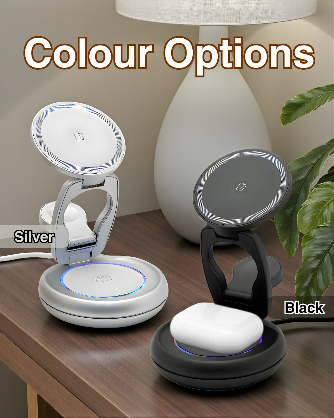 Desktop 3 in 1 Foldable Multi Charger
