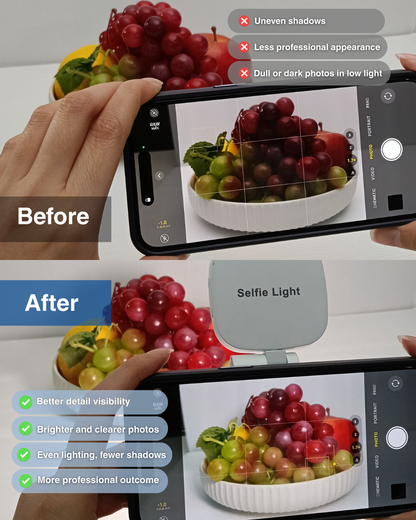 Magnetic Selfie Light With Mirror