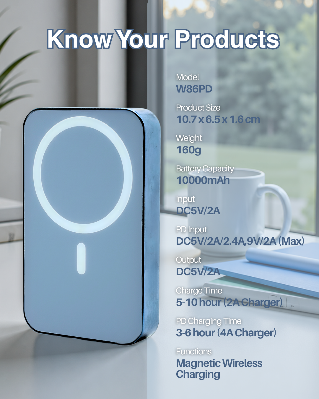 W86 Fast Charge 10,000mAh Powerbank