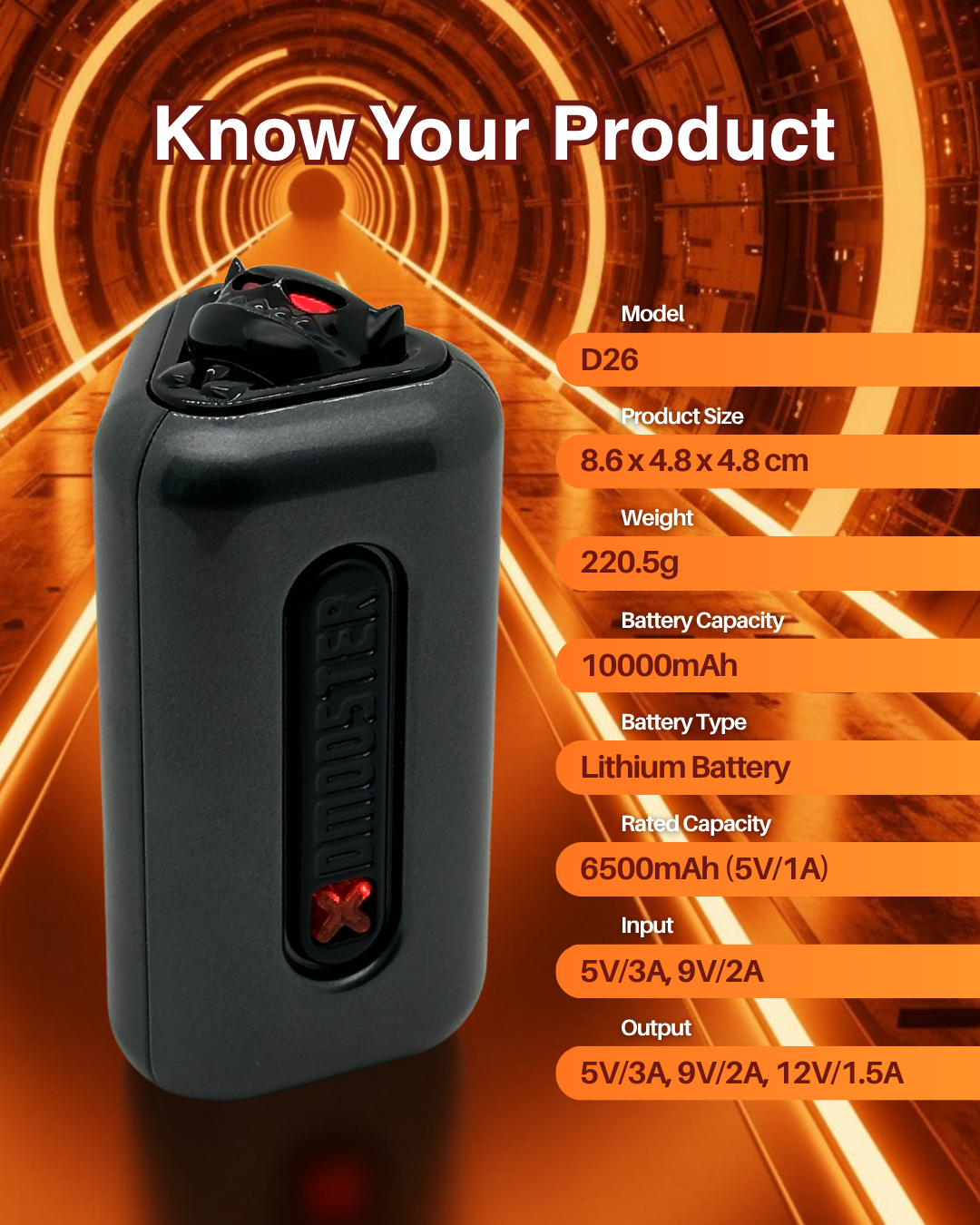 D26 10,000 mAh Powerbank