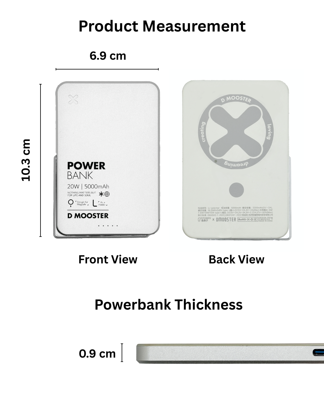 D50 Pro UltraThin Phonestand 5,000mAh Powerbank