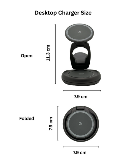 Desktop 3 in 1 Foldable Multi Charger