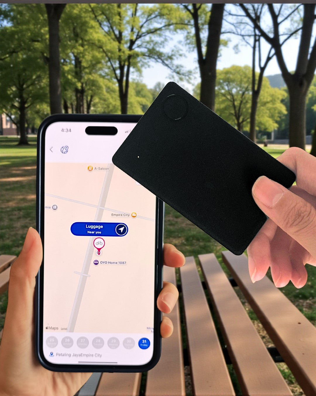 omy Tag Ultra-Slim GPS Tracking Card (IOS & Android)